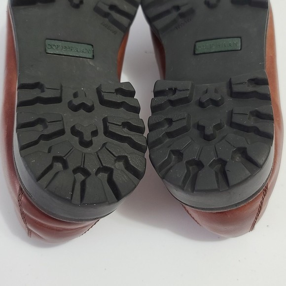 Cole Haan Brown Leather Moc Toe Slip On Loafer Shoes Women's Size 7 B - Picture 14 of 16